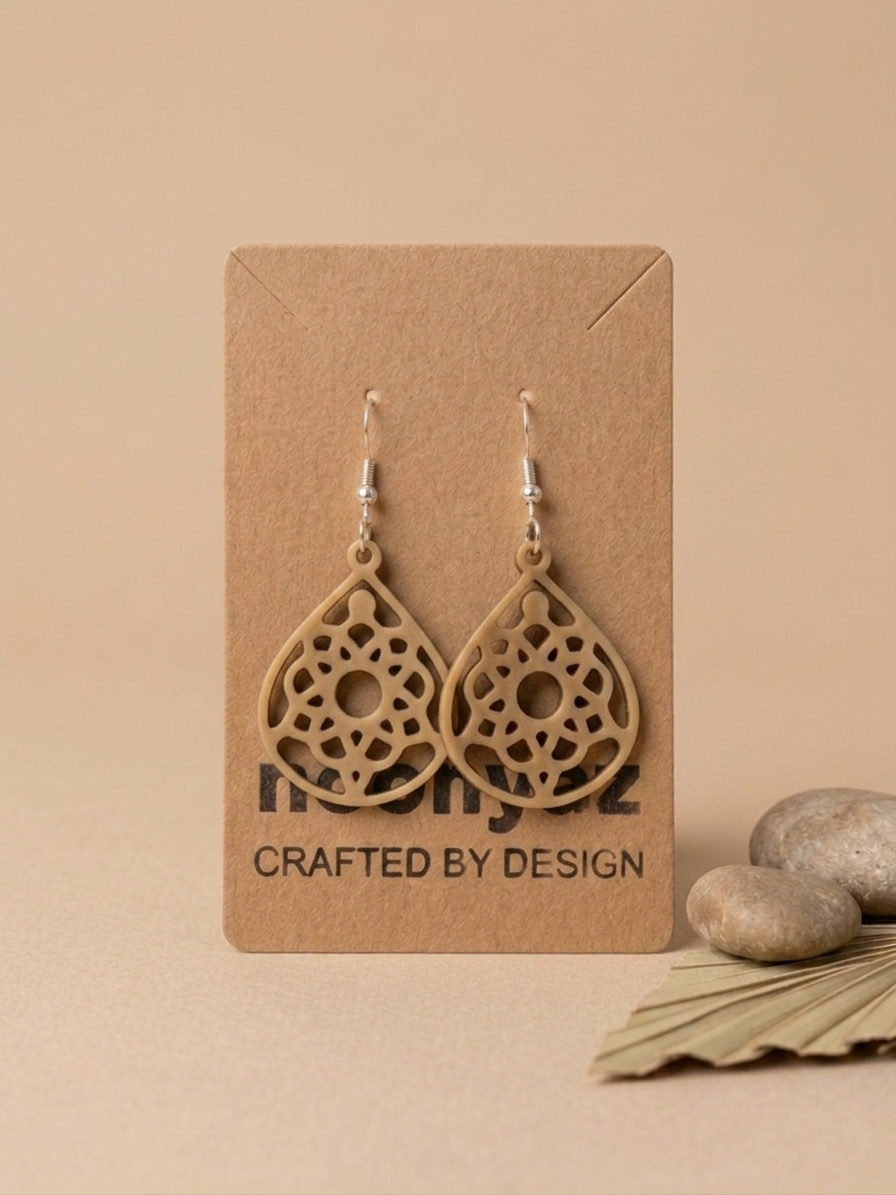 Floral Drop Earrings – 3D Printed Dangle Earrings