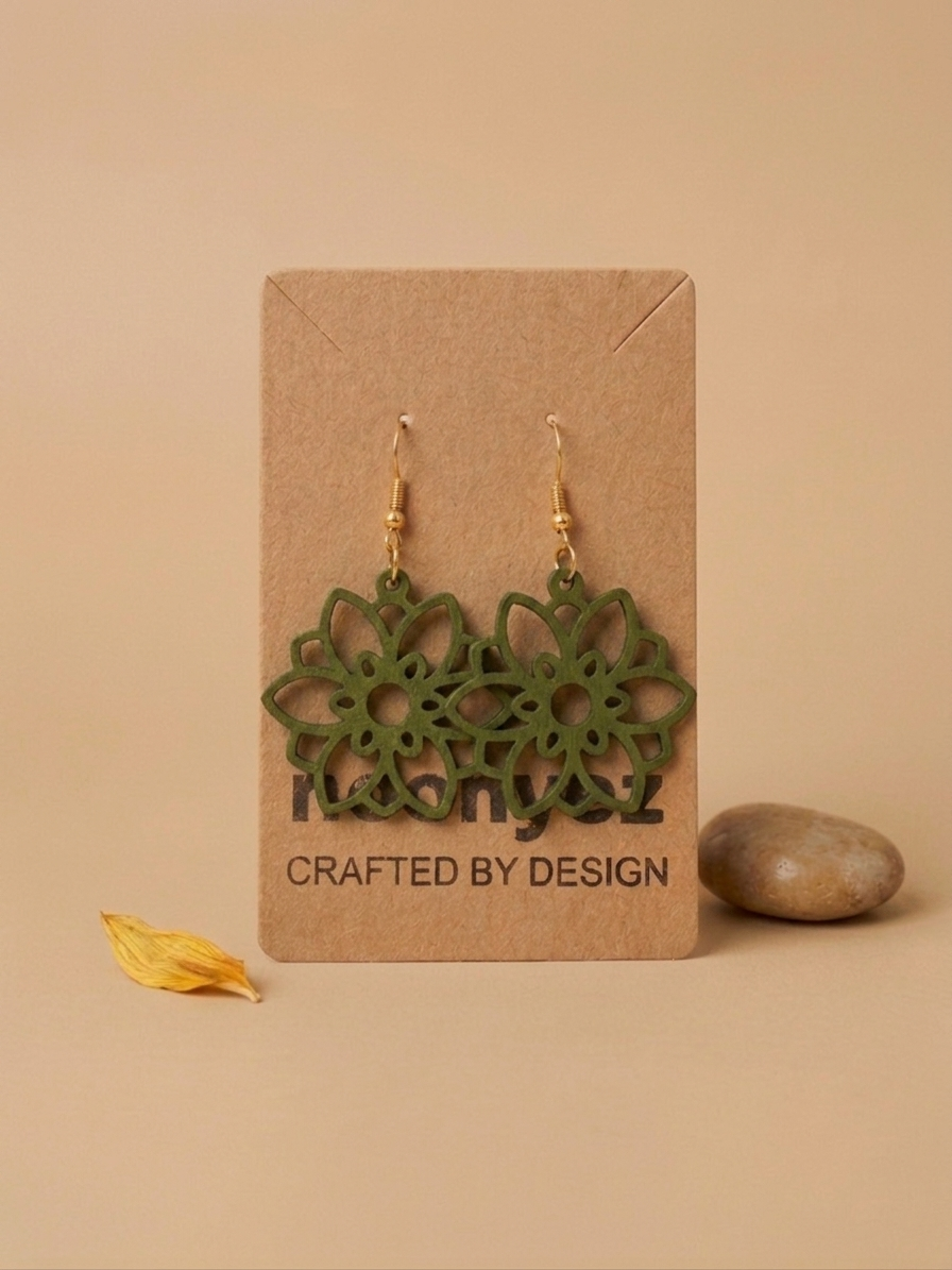 Floral Earrings – 3D Printed Dangle Earrings