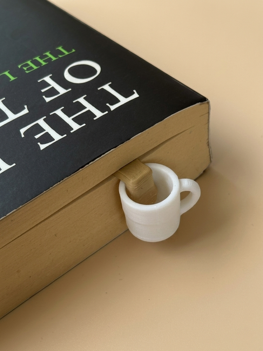 SMALL Drip Bookmark Coffee with Milk– 3D Printed Page Marker