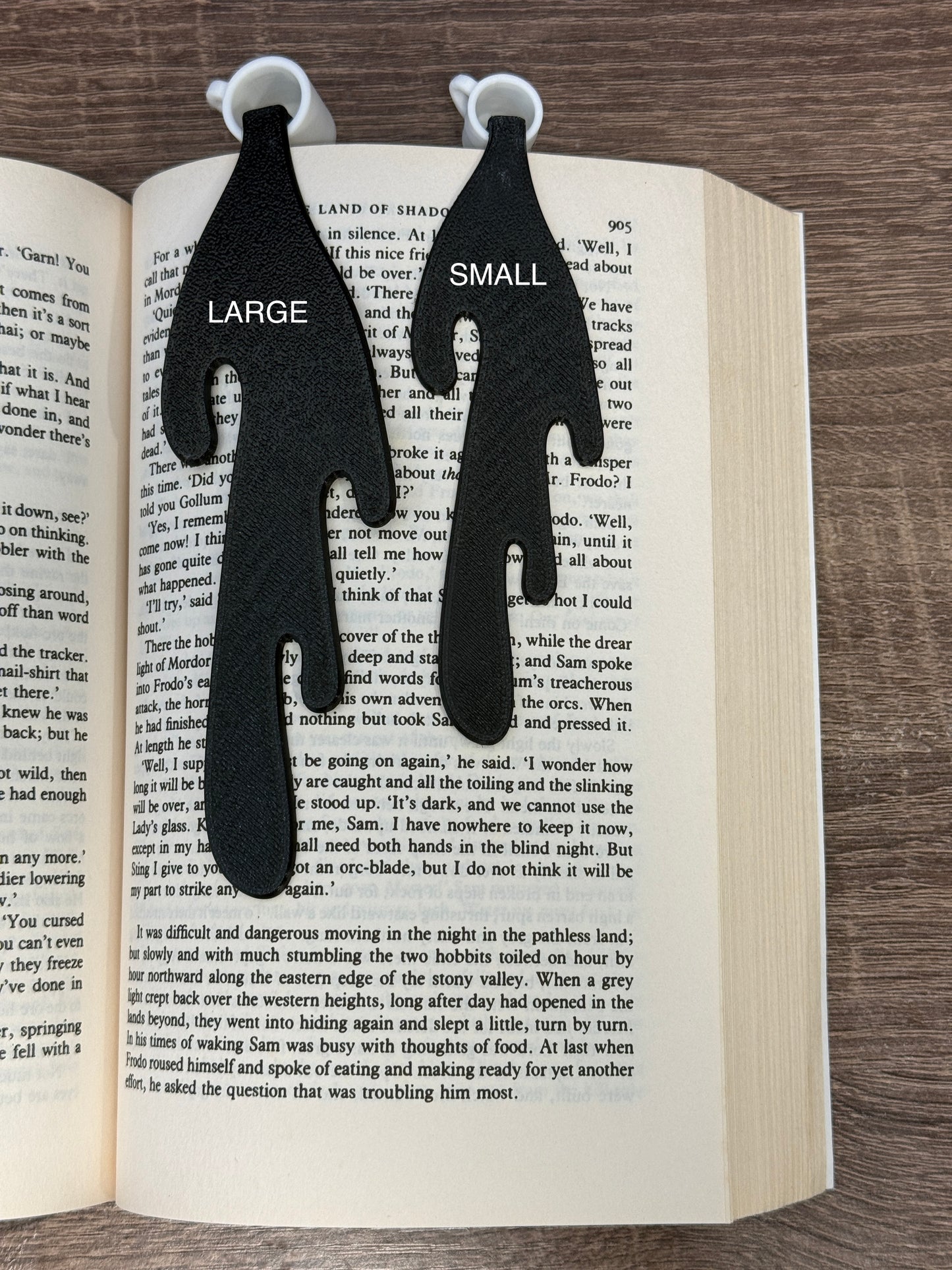 SMALL Drip Bookmark Black Coffee– 3D Printed Page Marker