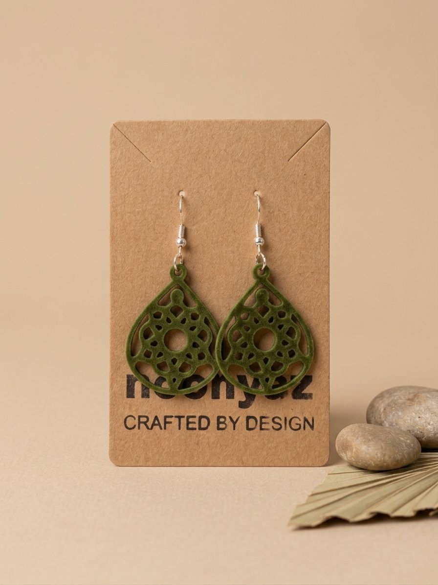 Floral Drop Earrings – 3D Printed Dangle Earrings