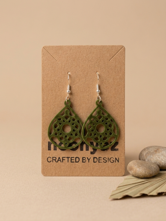 Floral Drop Earrings – 3D Printed Dangle Earrings