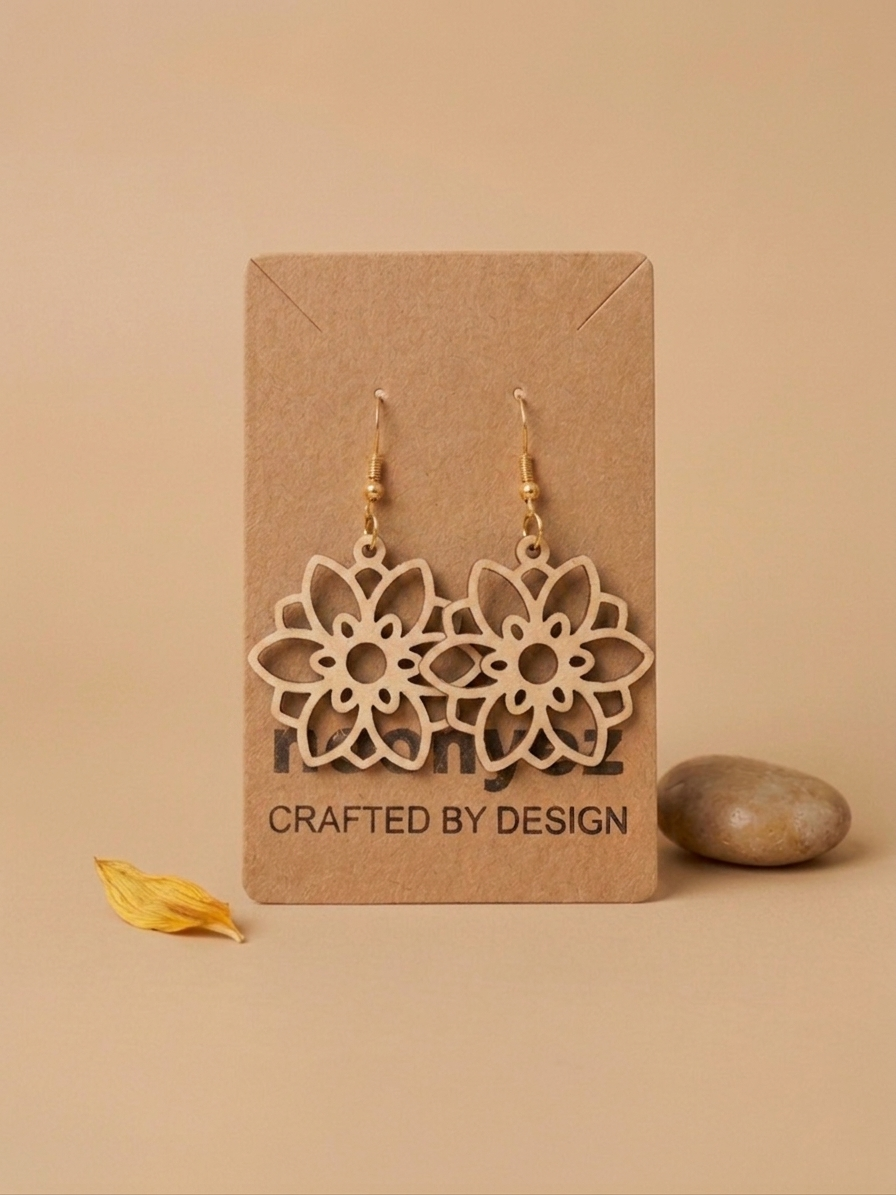 Floral Earrings – 3D Printed Dangle Earrings