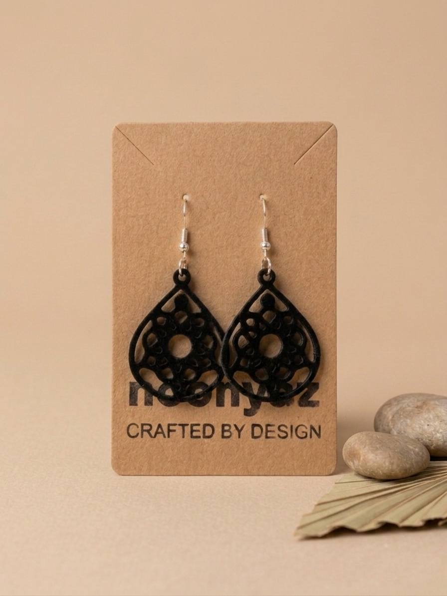 Floral Drop Earrings – 3D Printed Dangle Earrings