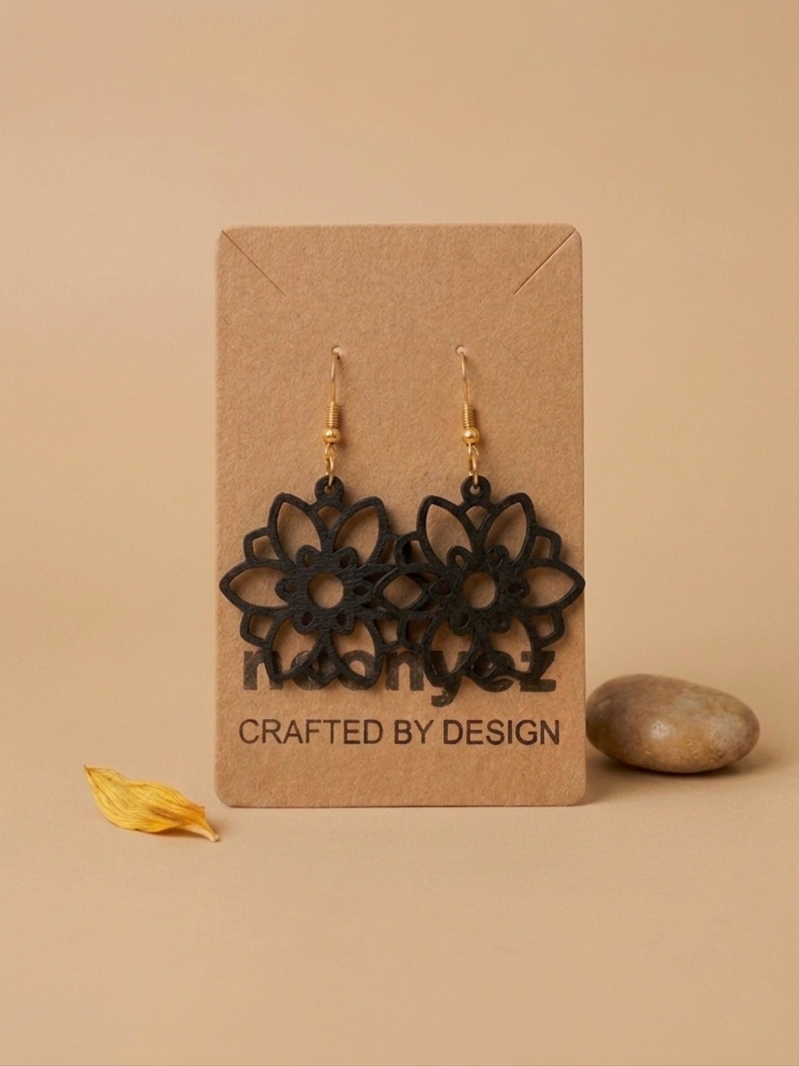 Floral Earrings – 3D Printed Dangle Earrings