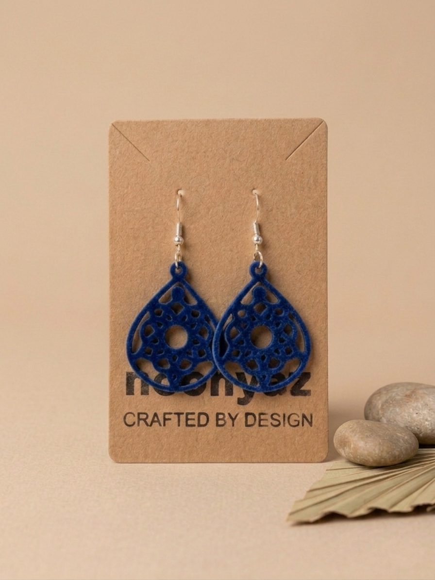 Floral Drop Earrings – 3D Printed Dangle Earrings