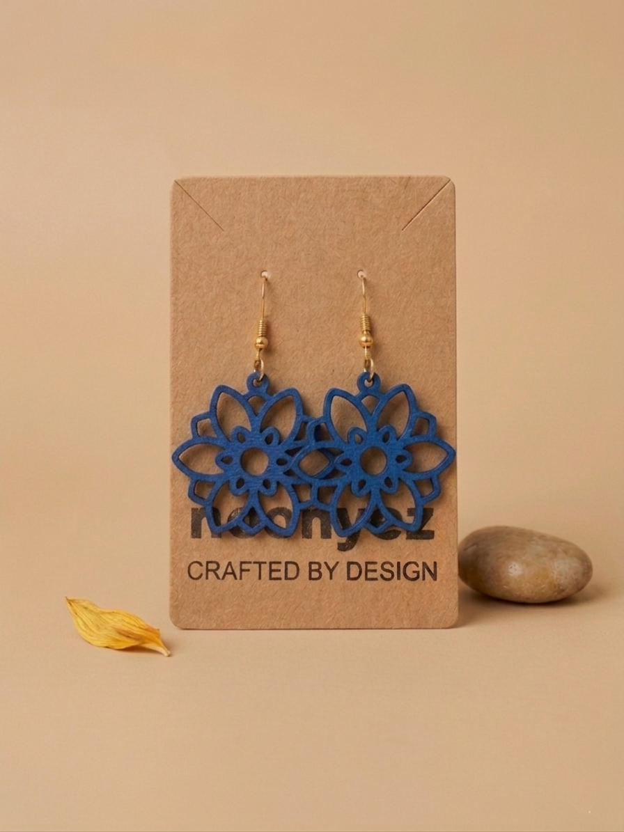 Floral Earrings – 3D Printed Dangle Earrings
