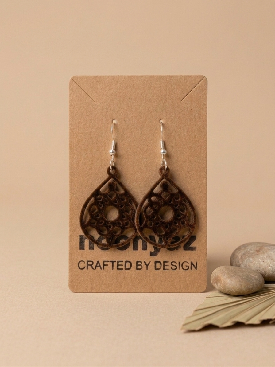 Floral Drop Earrings – 3D Printed Dangle Earrings