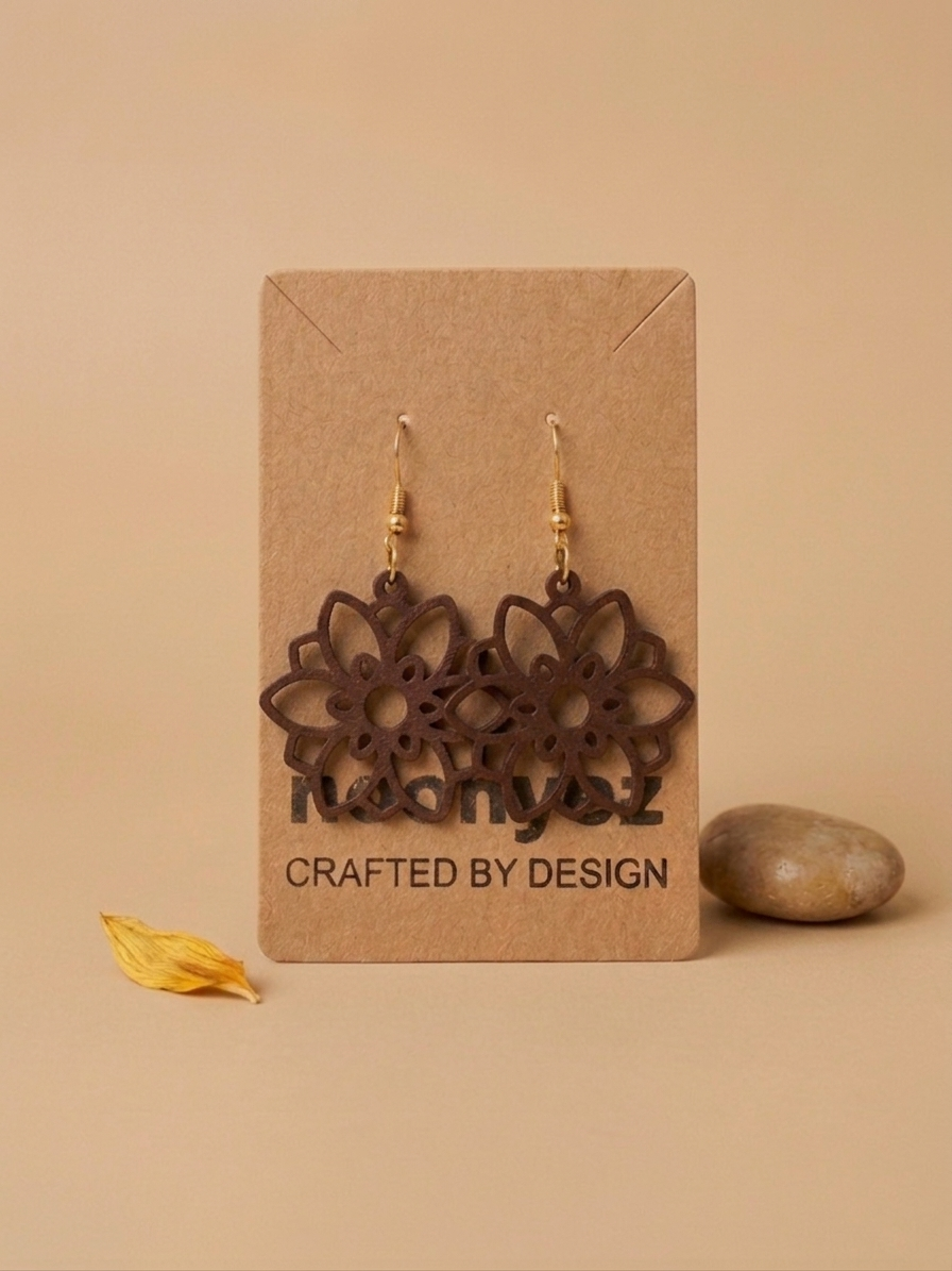 Floral Earrings – 3D Printed Dangle Earrings