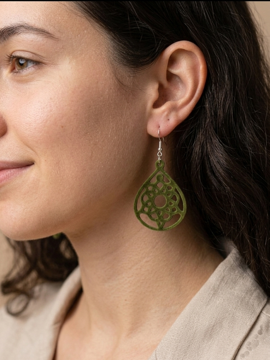 Floral Drop Earrings – 3D Printed Dangle Earrings