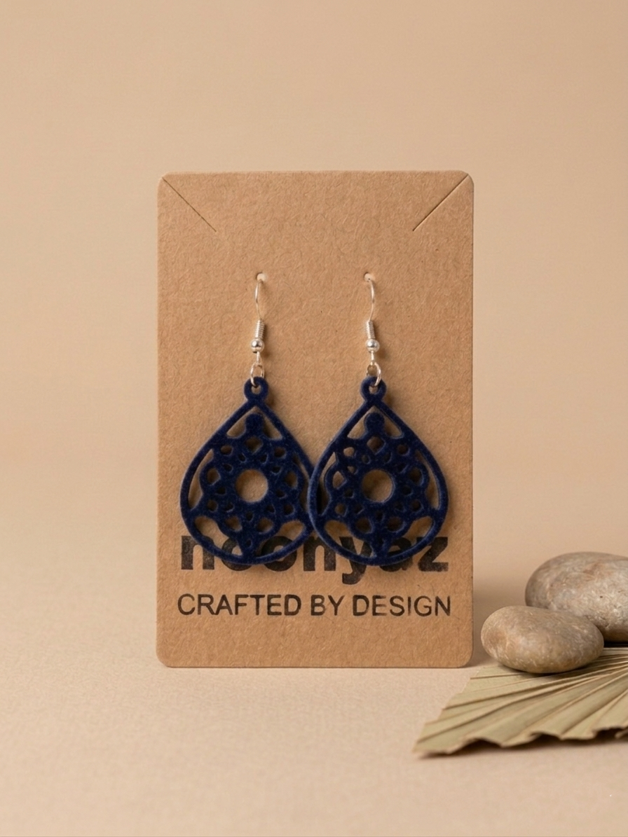 Floral Drop Earrings – 3D Printed Dangle Earrings