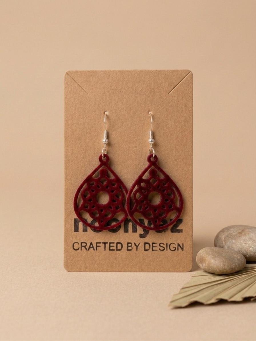 Floral Drop Earrings – 3D Printed Dangle Earrings