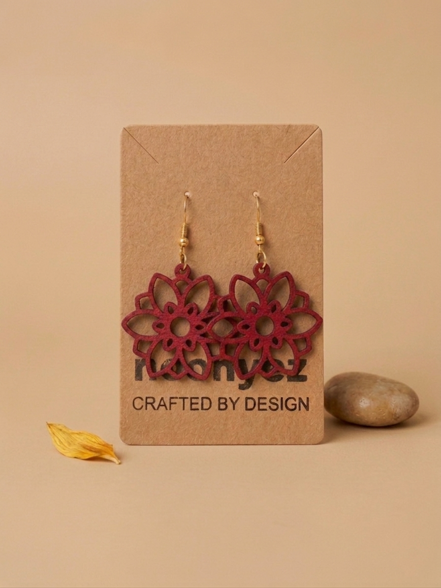 Floral Earrings – 3D Printed Dangle Earrings
