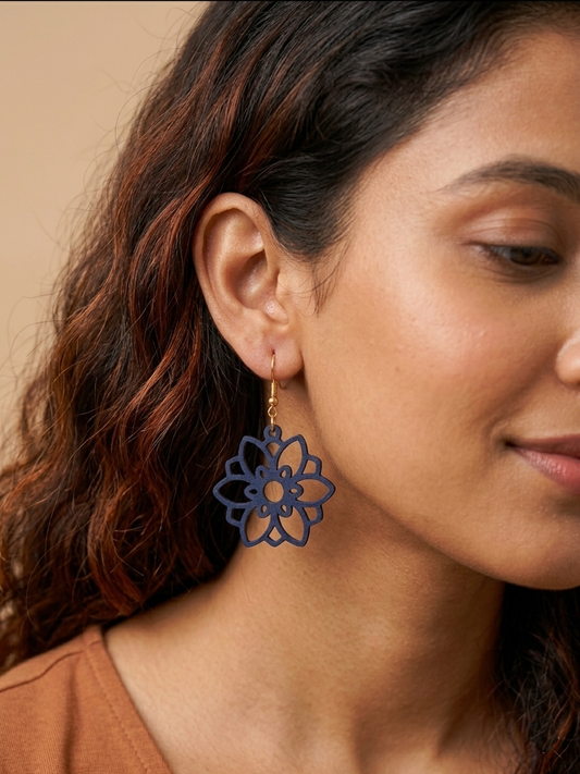 Floral Earrings – 3D Printed Dangle Earrings