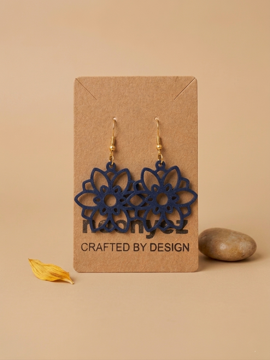 Floral Earrings – 3D Printed Dangle Earrings